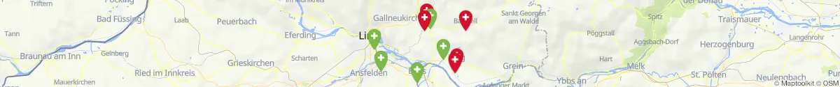 Map view for Pharmacies emergency services nearby Tragwein (Freistadt, Oberösterreich)